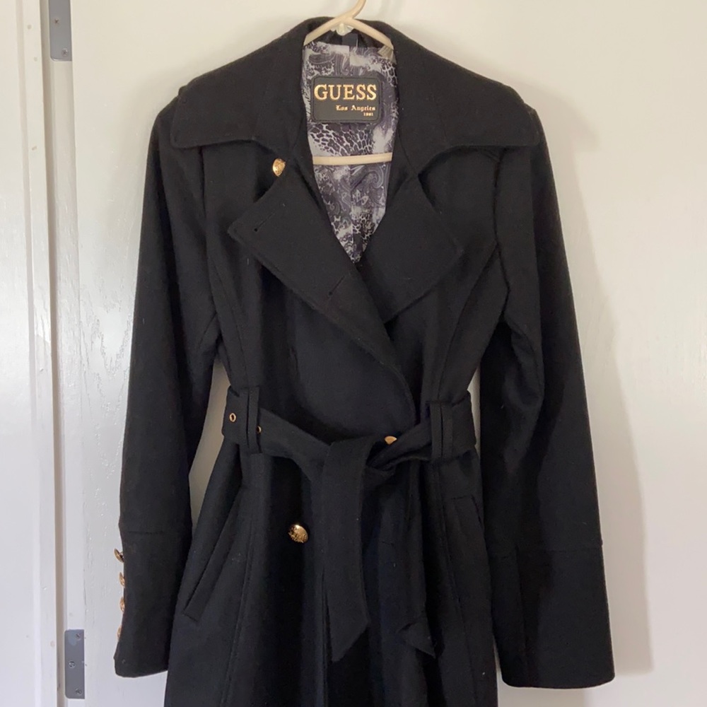 Black Guess pea coat